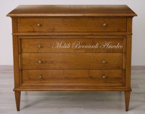 CO16 A Cassettone Noce Massello Cassetti Incorniciati Gambe Spillo 06